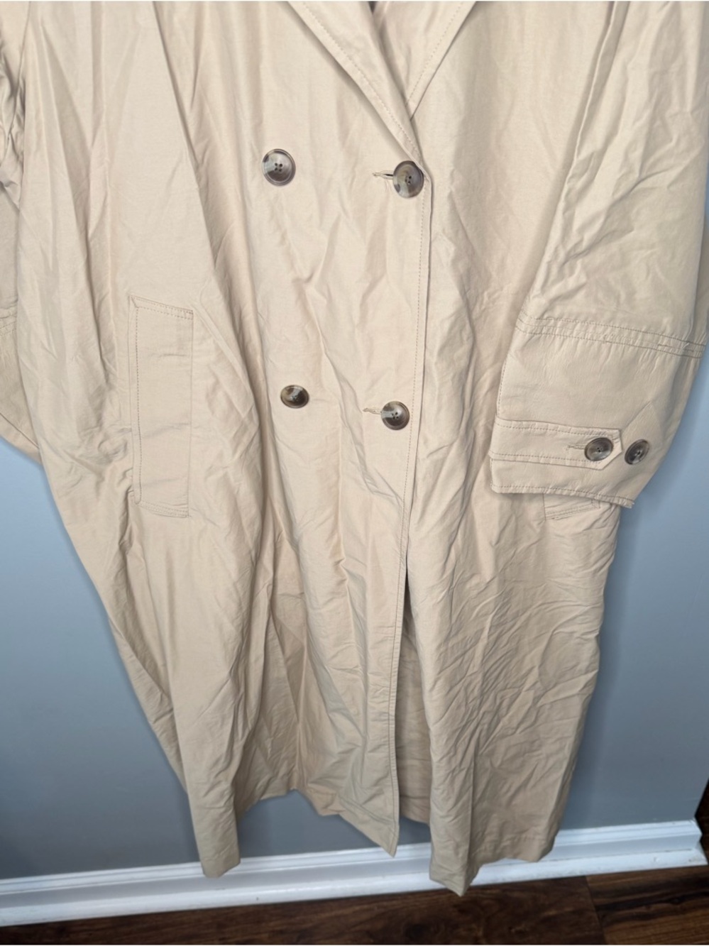 NWT Old Navy Double Breasted Trench - Picture 5 of 11